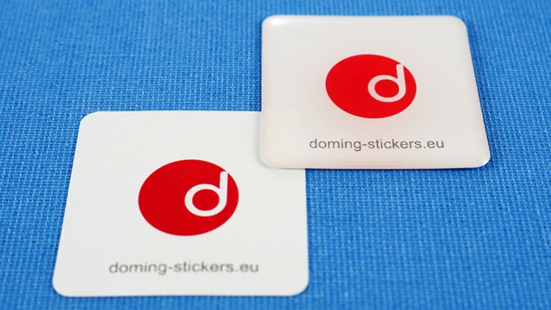 Slightly lightening of colours after applying clear PU doming resin